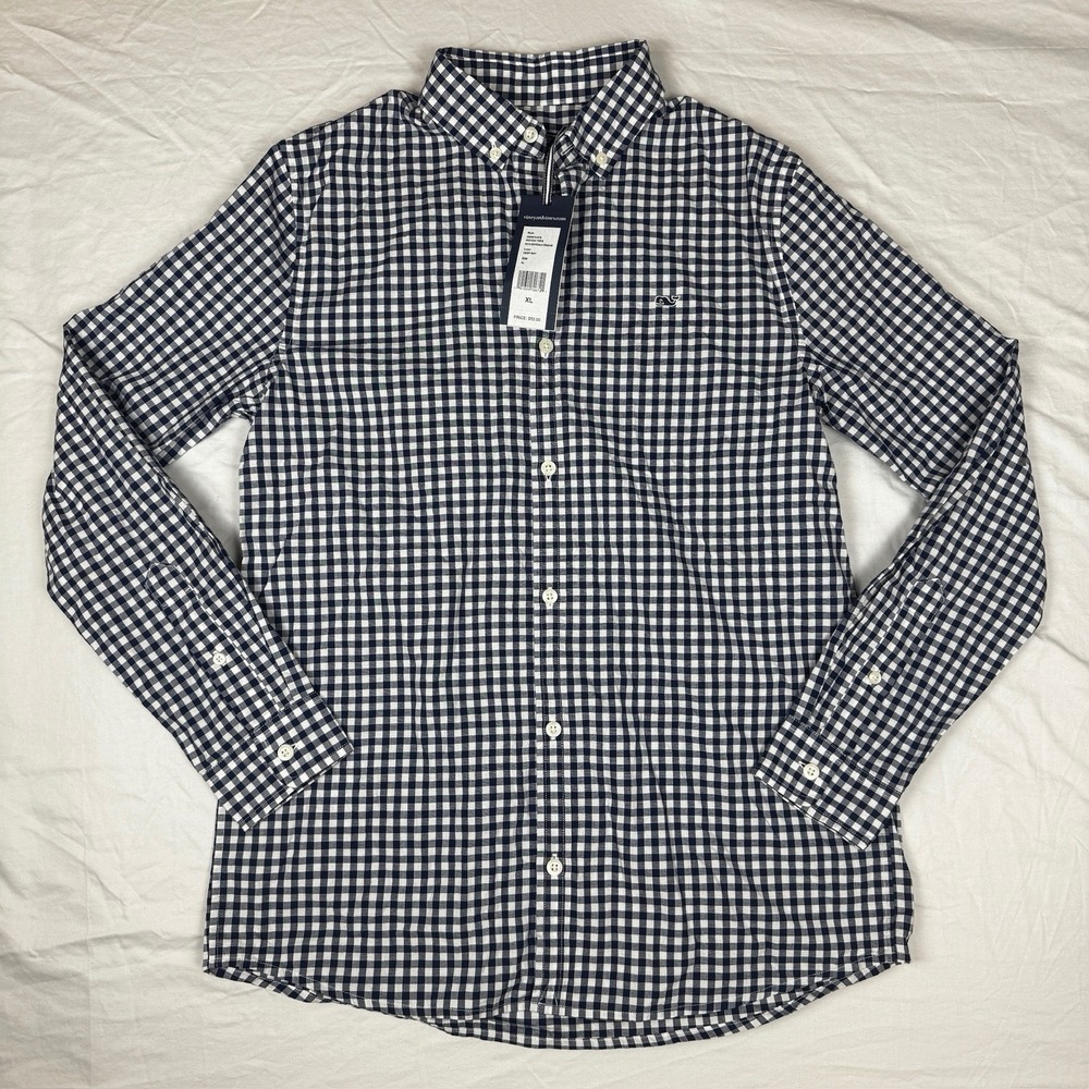 Vineyard Vines Whale Shirt Youth XL (18) Button Down Long Sleeve Shirt NWT